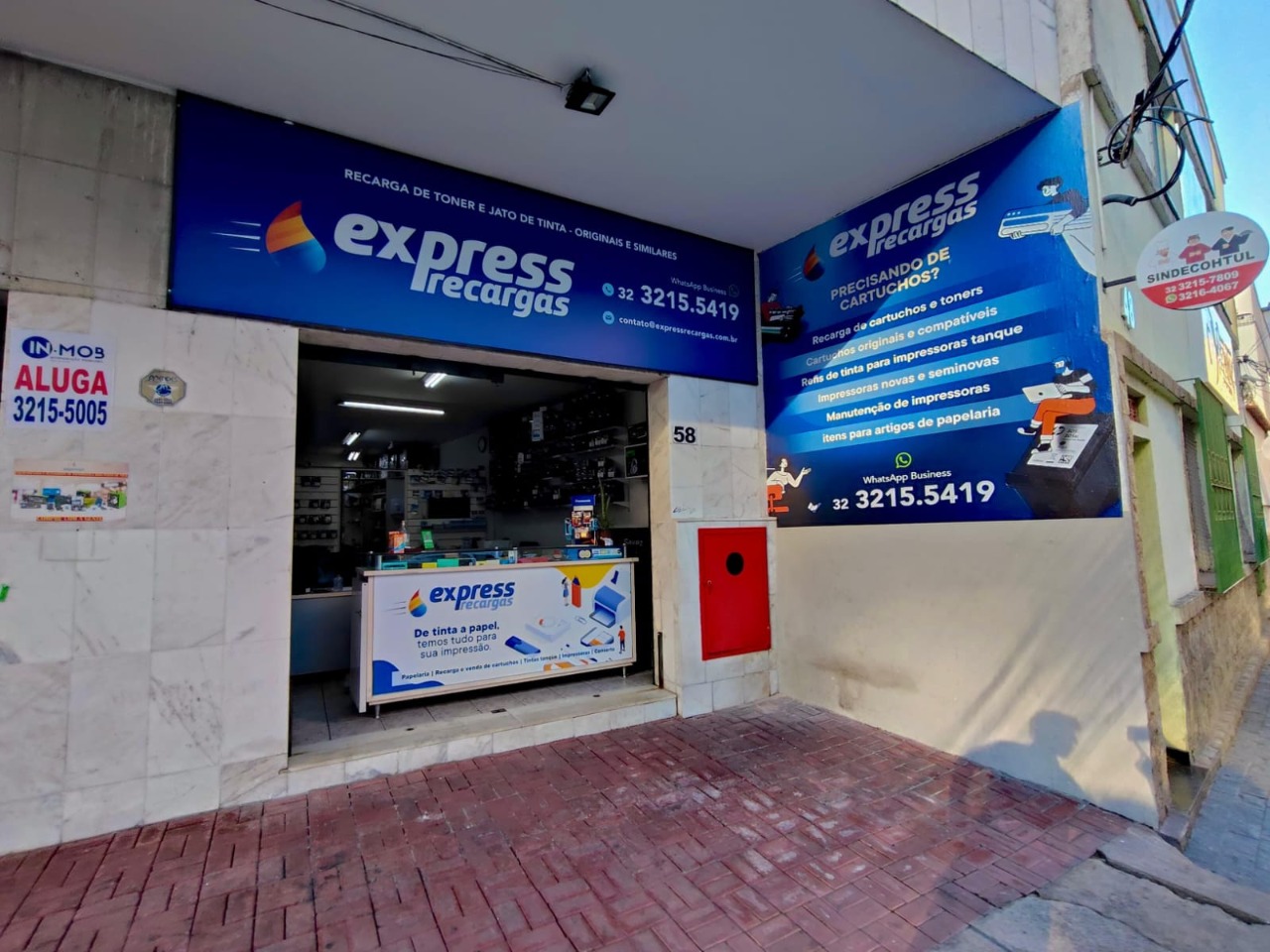 Fachada da loja Express Recargas em Juiz de Fora