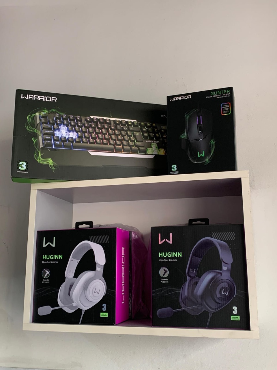 Teclado, mouse e headsets gamer
